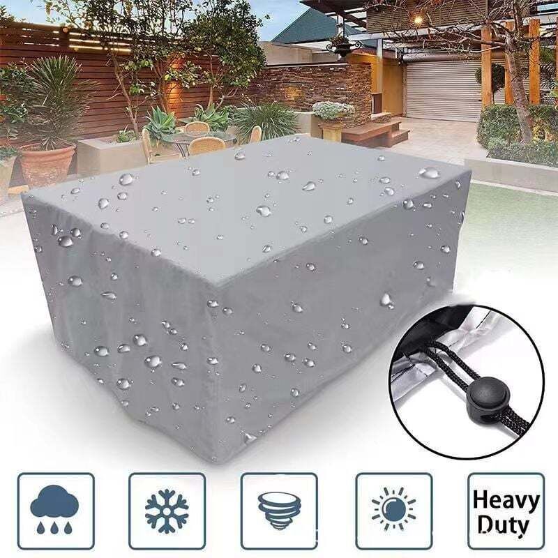 Rechteckiges Schutzgehäuse Für Gartenmöbel, Aus Polyester, Wasserundurchlässig, Stoßfest, Uv-beständig, Für Chaiselongue Oder Gartentisch (maße: 152 X 104 X 71 Cm)