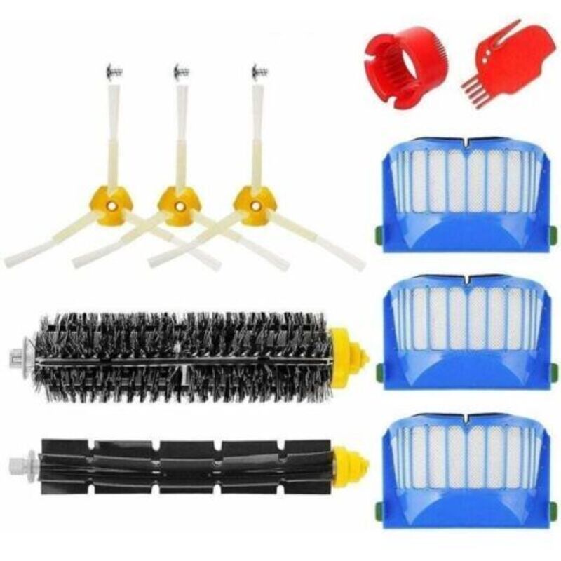 Pr-bürstenset Für Roomba 600-serie – Set Mit 10 Zubehörteilen (seitenbürsten, Filter, Cerda-bürste Usw.) Für Roboterstaubsauger.
