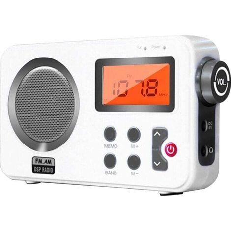 Duschradio, Fm/am-radio Mit Lcd-bildschirm, Tragbares Stereo-radio Mit Preisaufbewahrung, 20 Voreingestellte Radiosender, Für Bad/whirlpool/strand Xxw