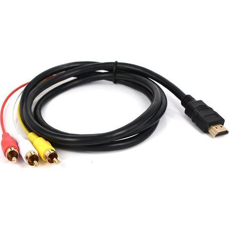 Hdmi-auf-3-rca-kabel, Rot, Weiß Und Gelb, Datenverbindungskabel Für Tv-set-top-box, 1,5 Meter, Hdmi Auf Av