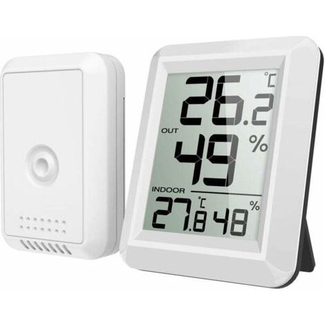 Innen- Und Außenthermometer, Hygrometer-thermometer Mit Externer Sonde, Numerisches Hygrometer Ohne Filter Mit Großem Lcd-bildschirm, ℃/℉-schalter, Für Büro, Zuhause, Zimmer