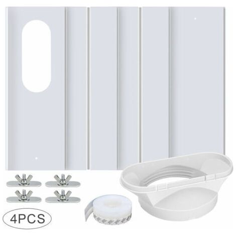 Kit De Fenêtre Pour Climatiseur Portable – Paneau En Pvc Renforcé – Réglable De 43 À 140 Cm – Joint D'Anchéité Inclusive
