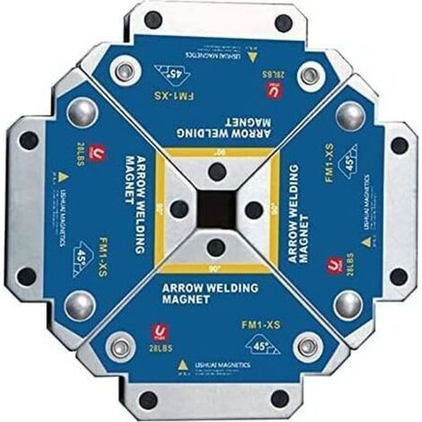 Aimant Soudure, 4 Pcs Soudure Aimant Force De Maintien 13kg De Soudure Equerre Of Support Positionneur Magnétique 45 ° 90 ° 135° Outils De Localization Auxiliaires Multi-angles