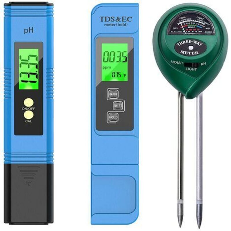 Kit Zum Testen Der Wasser- Und Salzqualität, 3 Und 1, Blau/grün