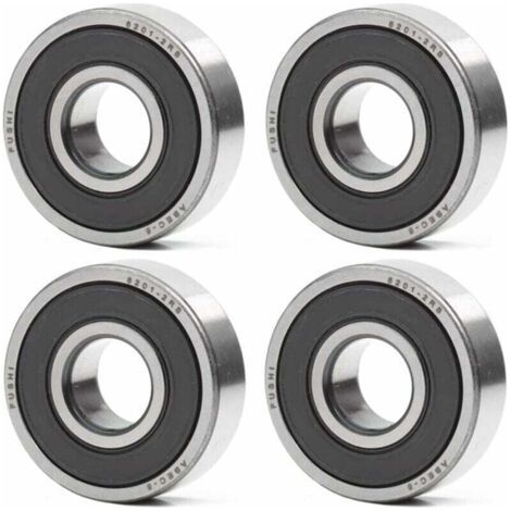 Kugellager 6201-2rs, 12 X 32 X 10 Mm, Doppelte Gummidichtung, Abec 5, Vorgeschmiertes Kugellager, 4 Stück