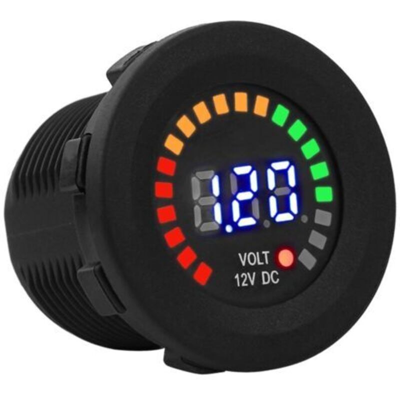 Pr Led-voltmeter-tester, Voltmeter-tester, Led-12-v-anzeige, Spannungsprüfer, Mit Dreh- Und Verriegelungssystem Für Boot, Fahrzeug, Motorrad, Lkw, Auto, Wohnmobil, Wohnwagen