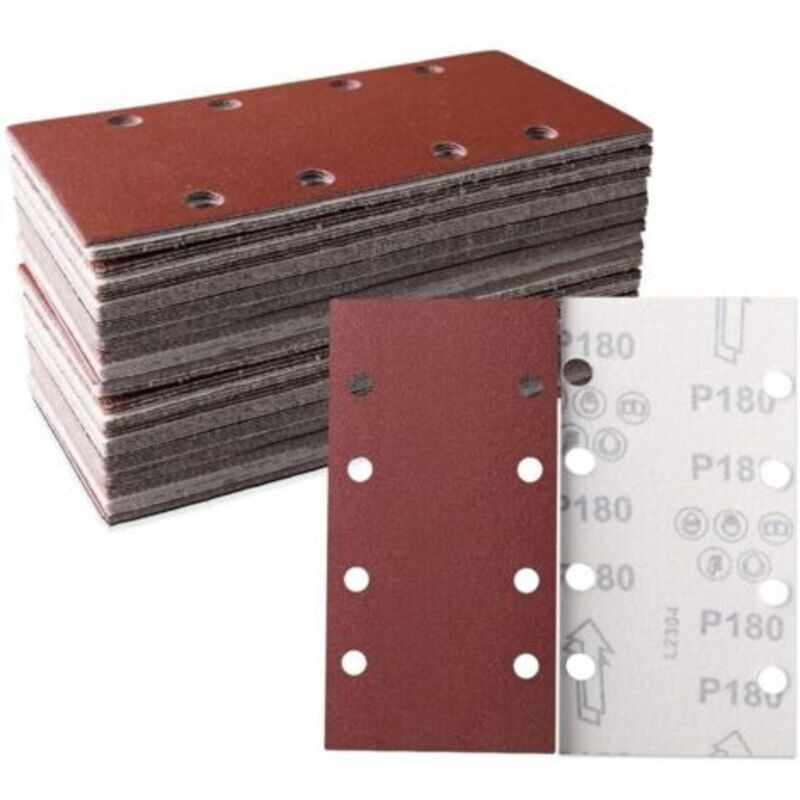 Lot Von 30 Schleifblättern, 93 X 185 Mm – Selbstklebendes Schleifpapier, 8 Tonnen – Sortiert Mit 180 Körnern – Polieren Und Polieren Des Rouilles