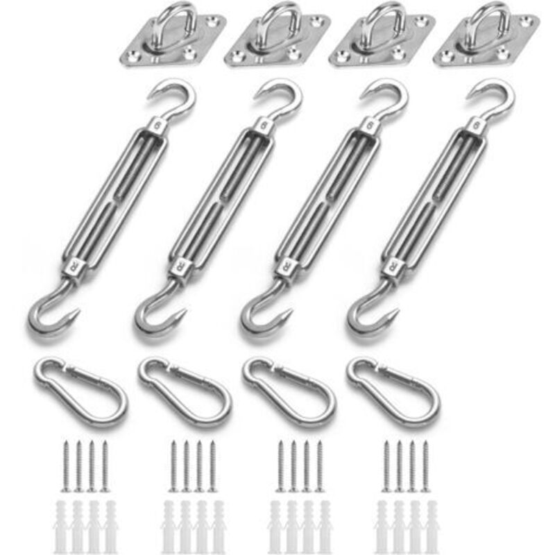Kit De Fixation M6 Für Auvent, Voile D'Ombrage Robuste Und Acier Inoxydable, Kit De Quincaillerie