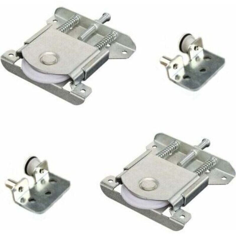 Lot Von 2 Porte Coulissantes-stücken Für Armoire Wheels Runners Guides Roulements À Bille Coulissant Porte-roulette-ensemble-stücke Aus Nylon Für Placard Armoire Cabinet