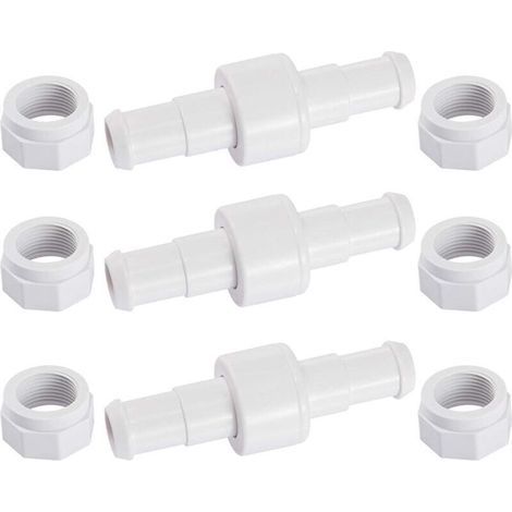D20 Lot Von 3 Raccords Rotatifs Für Tuyau D'Arrosage Mit 6 Embouts D15 Kompatiblen Mit Zodiac Polaris 180 280 380 Robot Nettoyeur Piscine