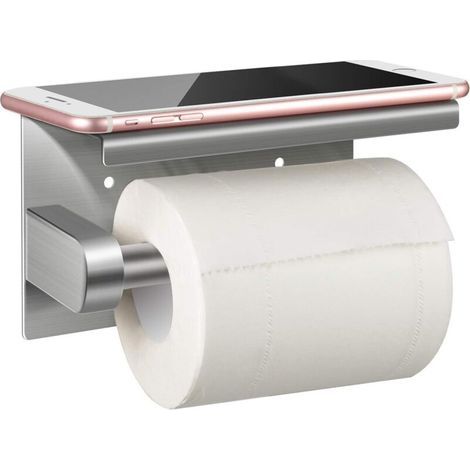Porte Papier Toilette, Porte Rouleau Papier Toiletten Ohne Perçage Derouleur Papier Wc Wandgemälde, Acier Inoxydable 304-