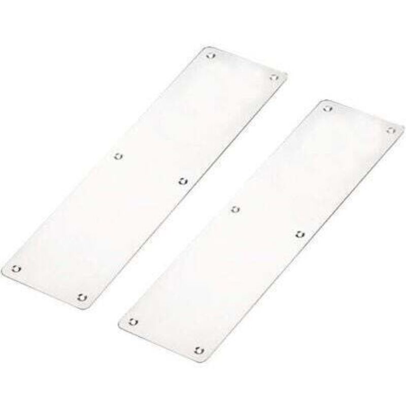Pr Plaque De Poussée De Doigt De Porte, 2 X Plaque De Doigt De Porte Coupe-feu, Plaque De Poussée 300 X 80 Mm Acier Inoxydable Brossé Kickplate Protection De Porte/porte Inférieure Avec Vis, Coin Carr
