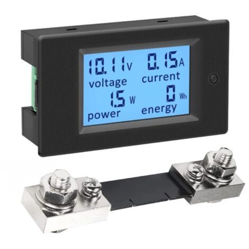 Numerisches Voltmeter Und Amperemeter 4 Und 1 – Spannungsmessung Dc 6,5–100 V, Strom 0–100 A, Leistung 0–10 Kw – Großes Lcd-display Mit Retro-anzeige