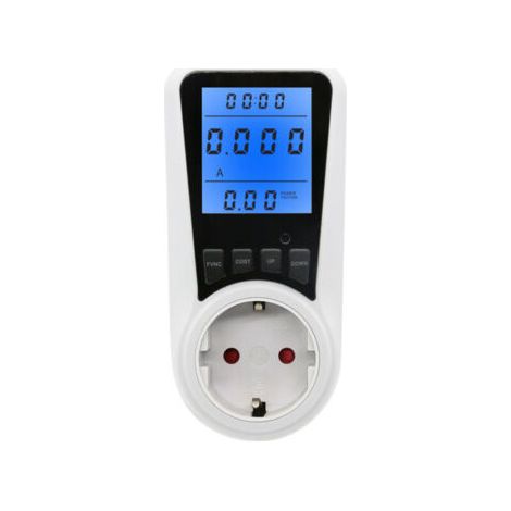Weißer Energie-wattmeter, Energie-rechner Mit 7 Modi, Lcd-bildschirm, Max. 3680 W (1396666 Mm)