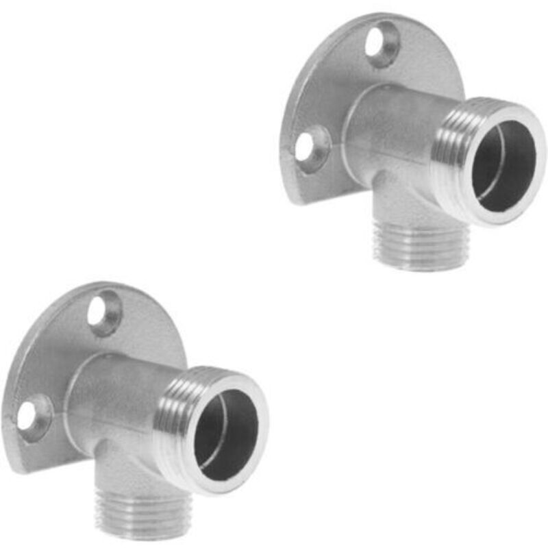 Kit D'Accessoires Pour Robinet Mitigeur De Salle De Bain Wall 2 Pièces, Installation À Domicile, Coude Wall, Robinet De Surface Vers Connecteur De Tuyau (argent)
