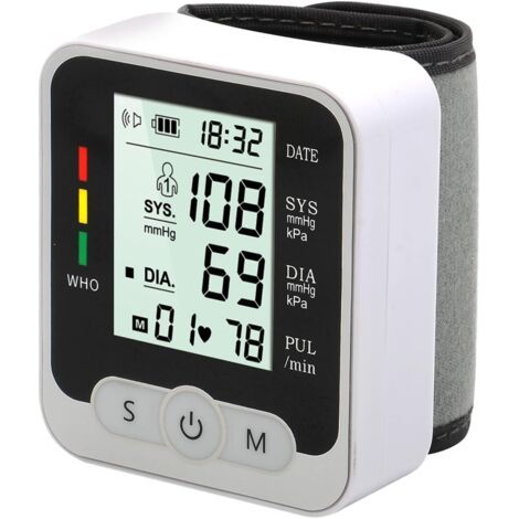 Tensiometer Brassard De Tension Artérielle Numérique Tensiometer Automatique Pour Usage Domestic Grand Écran Lcd Mémoire De Lecture Mallette De Transport Portable