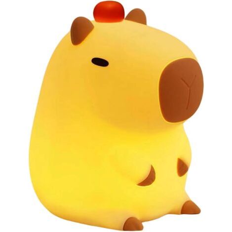 Veilleuse Capybara, Lampe Led Mignonne Und Squishy Nouveauté Animal, Veilleuse Chambre D'Enfant Gradable Pour Enfants, Lampe De Chevet Tactile Wiederaufladbar, Cadeaux Bébé Garçons Filles