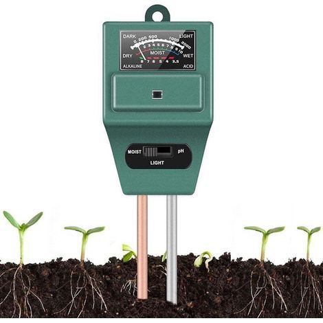 Testgerät Für Den Ph-wert Des Bodens 3 Und 1 Ms02, Messgerät Für Luftfeuchtigkeit/leuchtkraft/ph-wert Des Bodens, Set Mit Werkzeugen Für Den Garten Und Für Den Betrieb Von Pflanzen, Praktisch Für Gärt