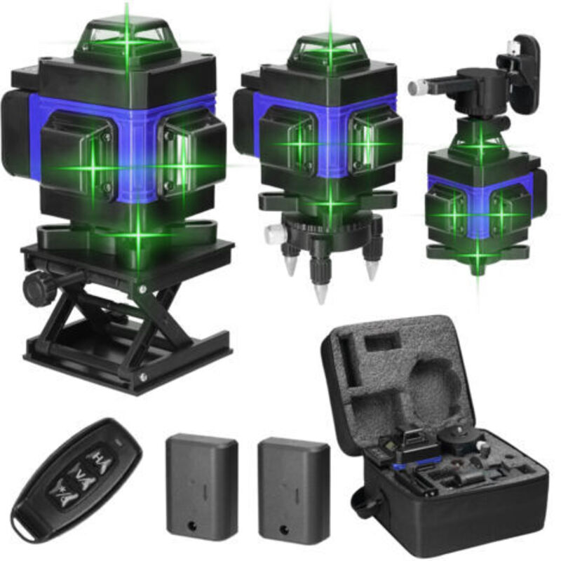 Niveaulaser In 4 X 360° 4d 16 Linien, Automatisches Ausbalancieren Des Niau-laser-vert-rotations-werkzeugs Für Vertikale Und Horizontale Niveaus Mit Automatischer Ausrichtung