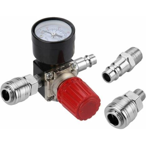 175 Psi Dreiwege-luftdruckregler – 1/4-zoll-messgerät – 1/4-zoll-kompressoranschlusskonfiguration – Langlebig Und Effizient