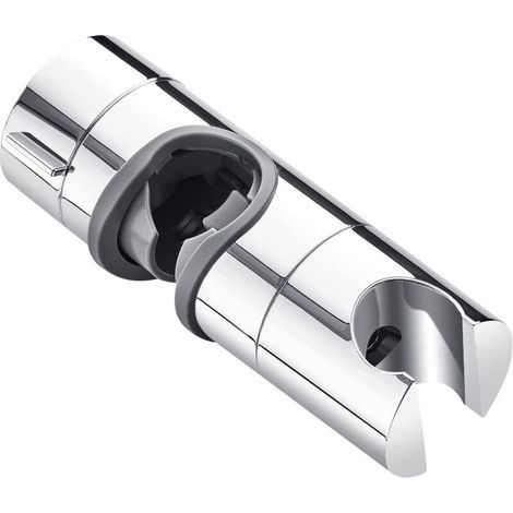 Duschkopfhalter, Außendurchmesser 18-25 Mm. Für Badezimmer-gleitstange, Um 360 Grad Drehbarer Halter, Abs (silber)