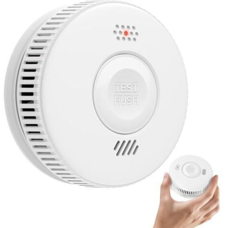 Prüfer Für Rauch- Und Brandmelder, Pfähle Und Batterien Für Das Haus, Autonome Batterien Mit Einer Lebensdauer Von 10 Jahren.