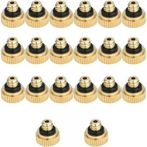 20er-pack Messing-sprühdüsen, Wassersparende Sprühdüsen, Geeignet Für Kühlsysteme Im Freien, Gewächshäuser, 0,4 Mm