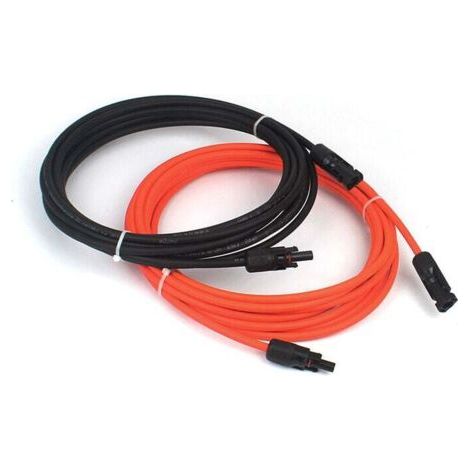 Solarpanel-anschluss Und Anschlussstück – 2 X 1 M Photovoltaik-verlängerungskabel – Ip67 Wasserdicht – 6,0 Mm² 14 Awg Schwarz Und Rot 14awg