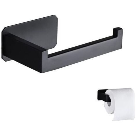 Toilettenpapierhalter Aus Edelstahl, Origineller Wand-toilettenpapierhalter Ohne Bohren, Schwarzer Toilettenpapierhalter, 3m-kleber, Für Badezimmer-dekoration, Wc, Küchenzubehör –