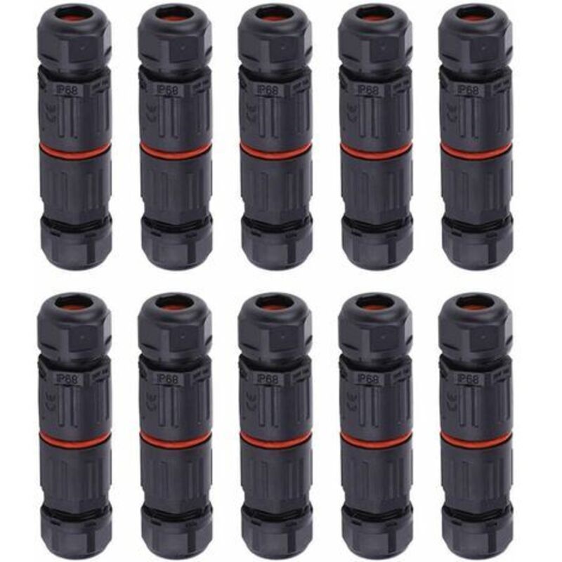10 Stück Ip68-verbindungsstecker, Verbindungskabel Mit Elektrischem Kabel, 3 Anschlüsse, Außenstecker, Preis, Preis, Bornier
