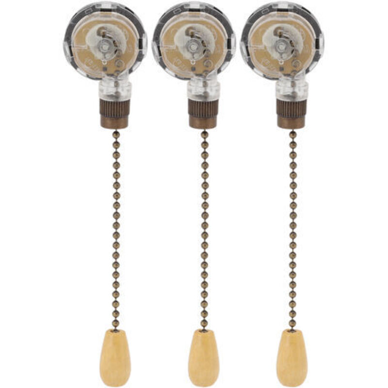 3-teiliger Deckenventilator-zugschalter, Korrosionsschutz-ersatz, Zugketten-lichtsteuerung 250 V, 3 A, 125 V, 6 A