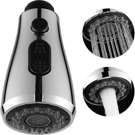 Ausziehbarer Duschkopf Für Waschbecken, Duschen, Küchenarmatur, Profi-duschkopf, 2 Strahlarten, Chrom