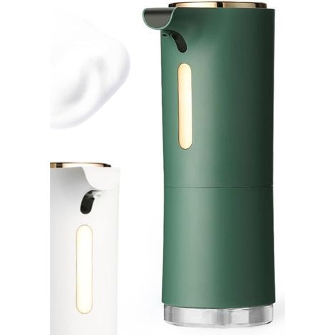 Distributeur Savon Automatique, Distributeur De Savon Mousse Mit Capteur Infrarouge, Diffuseur D'Huiles Essentielles, Laver Les Mains Sans Contact Pour Salle De Bain, Cuisine(vert)-