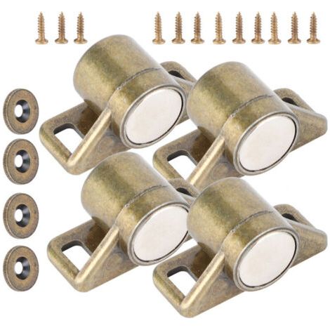 4 Stück Magnetische Türschnäpper Aus Zinklegierung, Vintage-zinklegierungsbeschläge, Schrankbeschläge, Grüne Bronze.