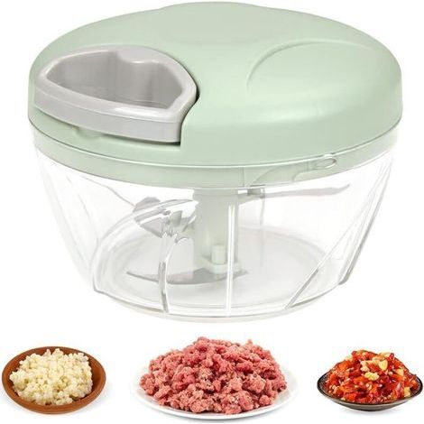 Manueller Zerkleinerer, Zwiebelschneider, Zwiebelschneider, Edelstahlklingen, Leicht Zu Reinigender Manueller Zwiebelzerkleinerer Für Gemüse, Obst Und Salat (520 Ml)