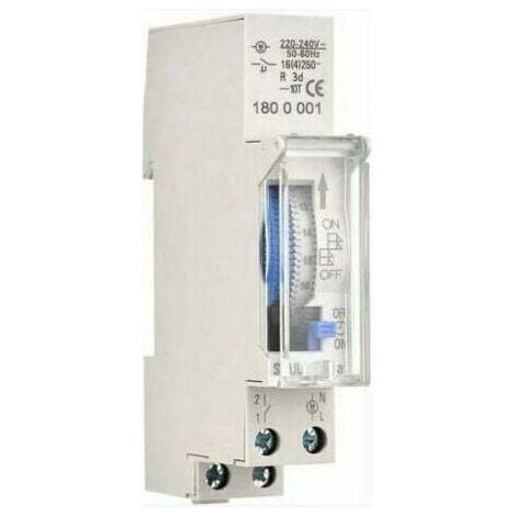 Mechanischer Timer 24 Stunden, Programmierbar, 15 Minuten, Din-schienenmontage, Spannung Ac220–240 V, Eingebauter Ni-mh-akku 1,2 V, 40 Mah