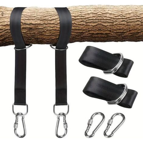 Strapazierfähiger Schaukel-aufhängegurt, Maximale Tragfähigkeit 500 Kg, Mit Karabiner, Geeignet Für Camping Im Familienpark