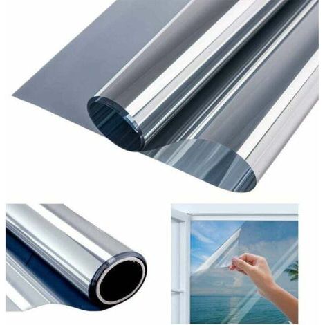 Einweg-spiegelfolie 40 X 200 Cm – Sonnenschutz Gegen Uv-strahlung Und Hitze – 50 % Wärmedämmung – Einfache Installation