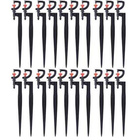 20 Stück G Typ 360 Grad Drehbarer Mikrosprinkler Gartengewächshaus Rasenbewässerungssprinkler Mit 4/7 Gartenschlauch