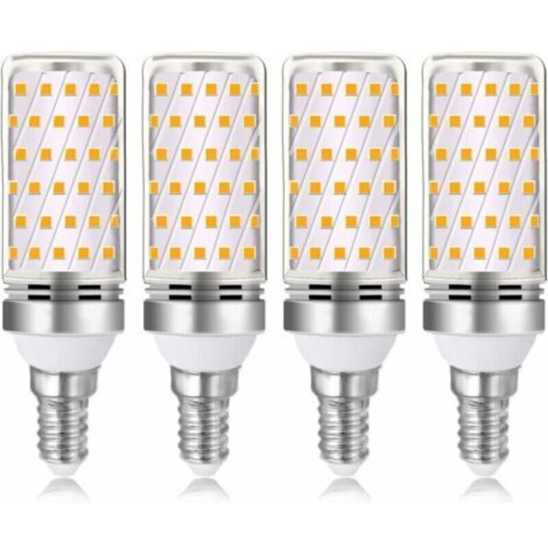E14 16w Led-glühbirne Warmweiß 3000k 1600lm, E14 100w 120w Halogenlampenäquivalent, Ac 230v, Nicht Dimmbar, 4 Stück