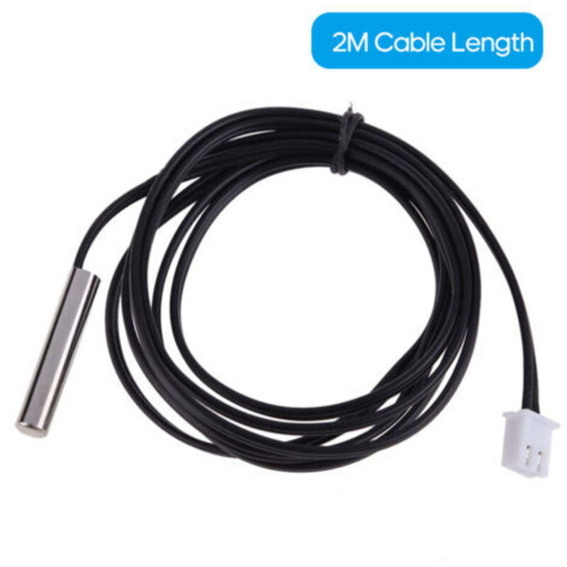2 M Lange Temperatursensorsonde, Hochpräzise, Wasserbeständig, Ntc 10k/b3435, Thermistor, Kabel, Temperatursonde