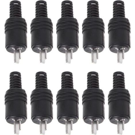 10 Stück 2-poliger Din-lautsprecherstecker, 2-polige Buchse, Hifi-lautsprecherkabel, Lötverbinder