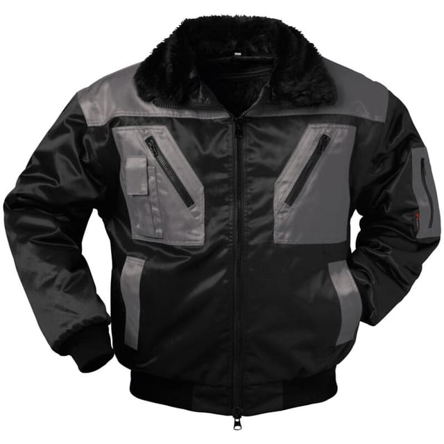 Pilotjacke askim Größe l schwarz/grau