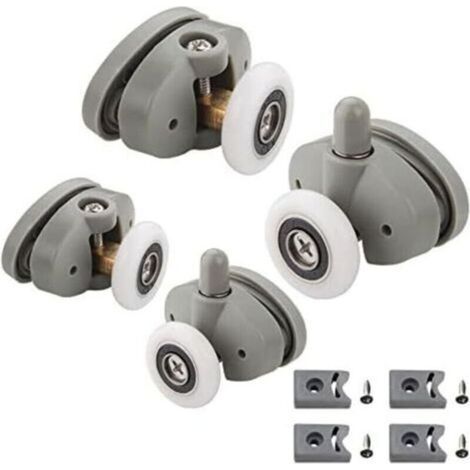 23-mm-duschtürrollen, 4 Stück 23-mm-duschtür-schieberollen, Für 9-12-mm-glaslöcher, Rollen Für Duschtüren