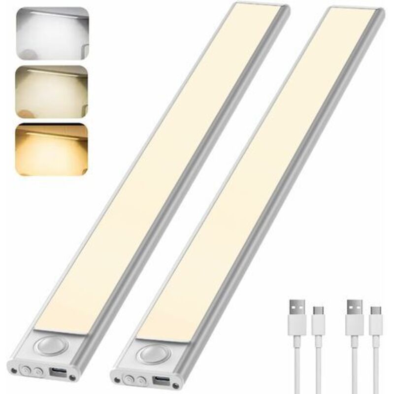 30 Cm Große Plakatlampe Mit Innenbeleuchtung, Led-küche Ohne Filter, Schrankbeleuchtung 6000 K Mit 3 Beleuchtungsmodi, Wiederaufladbar Über Usb, 2er-pack