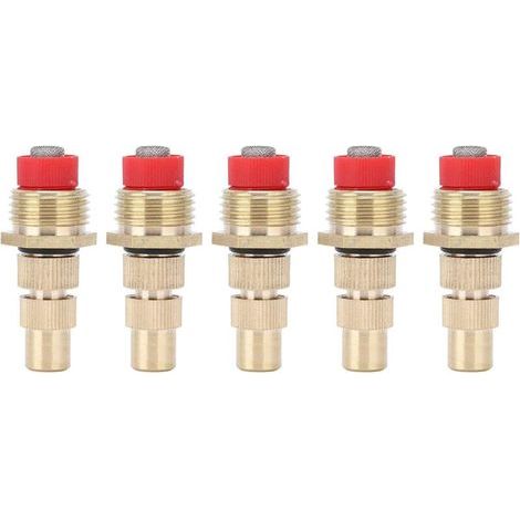 5er-pack G1/2-außengewinde-zerstäubungsdüsen (mit Filter), Verstellbare Garten-rasen-sprühdüsen, Für Bewässerung Und Kühlung