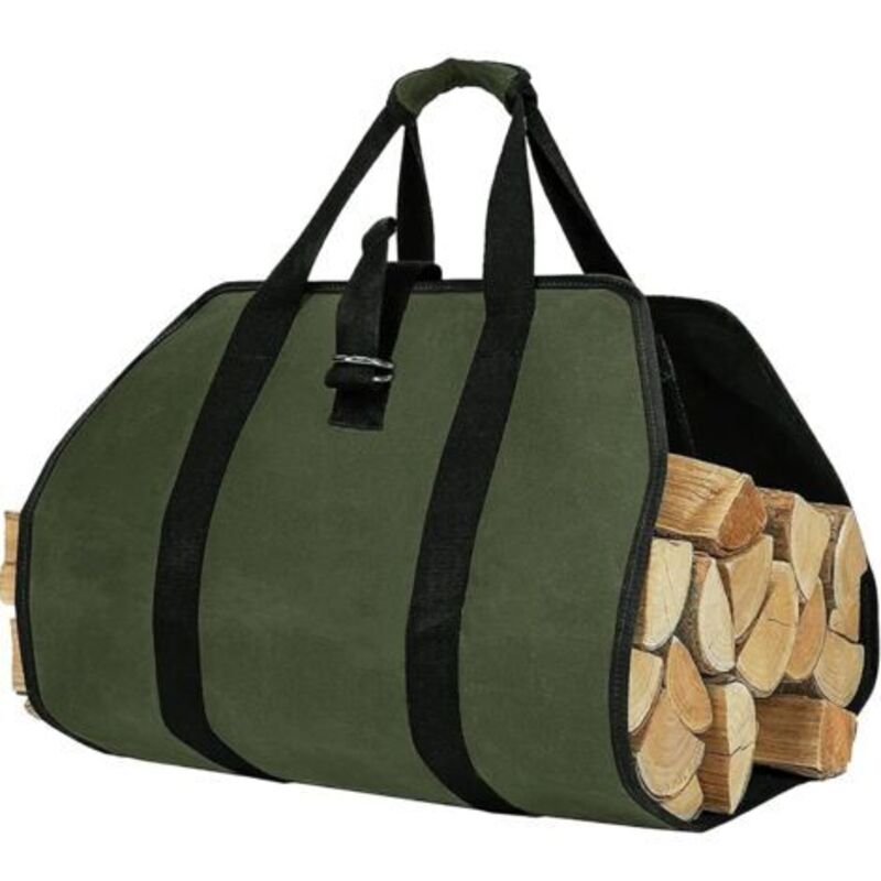 Tragetasche Für Brennholz, Stoff-tasche Für Kaminholz, Wasserabweisende Tragetasche Für Holzscheite, Faltbares Kaminzubehör, Ideal Für Holzöfen, Camping, Strand (ver