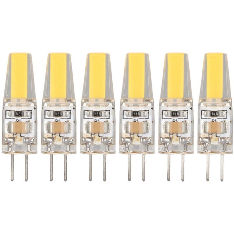 6 Stück 6w 500lm G4-ampullen-led-cob-siliziumgel-lampe Mit Energiesparender Ampulle Für Decken-applikationslampen Für Den Tisch, 220 V, Weiß