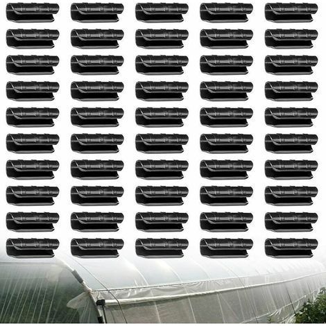 Serre Tuyau Tube Film Clip Clips Bâtiments De Jardin Plante Plastique Film Net Tuyau Fixe Connecteur Accessories Tools Serre Pour Serre De Jardin Tunnel Surface Bâches 25mm Serre Clips