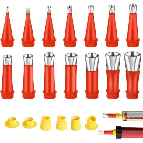 Klebepistole, Edelstahl-dichtungsdüsen-applikator, 20 Stück, Universelle Integrierte Gummidüsenwerkzeuge, Kartuschenpistolen-düsen-dichtungswerkzeug Für Küche, Badezimmer